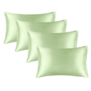 BEDELITE Satin Pillowcase for Hair and Skin, Super Soft Similar to Silk Pillow Cases 4 Pack with Envelope Closure, Cooling Pillowcases for Women Men (20"x40" King Size, Gleam)