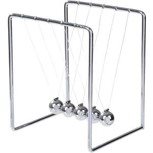 Rhode Island Novelty Newton's Cradle Office Desk Toy Executive Perpetual Ball Clicker 3.5" x 3.25" x 4.33"