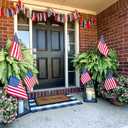 CAINANEL Buffalo Plaid Outdoor Rug Front Door Mat 27.5'' x 43'' Black and White Front Porch Rug Welcome Doormats for Farmhouse Entrance Porch Outdoors Decor