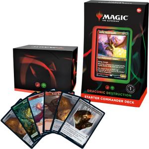 Magic: The Gathering Starter Commander Deck  Draconic Destruction (Red-Green) | Ready-to-Play Deck for Beginners and Fans | Ages 13+ | Collectible Card Games
