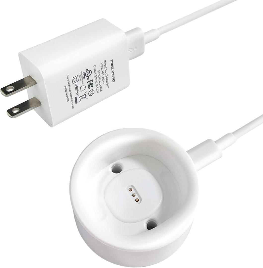 Charger Base for Laifen Toothbrushes,Electric Toothbrush Charger Dock and Stand Suitable for LFTB01-S/LFTB01-P/LFTB01-A,Including USB C Cable and Adapter (White)