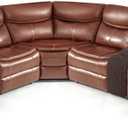 VANSOFY Extra Large Reclining Sectional Couch Covers, Waterproof 5-Piece Sofa Covers for L Shape Sectional Sofa Corner Seater Washable Slipcover for Pets, Dogs(1 Seat Console Cover, Chocolate)