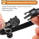 2 Pack Airtag Cat Collar with Bell, Reflective Nylon Kitten Collar with Apple Air Tag Holder and Breakaway Safety Buckle for Puppy Girl Boy Cats, 3/8" in Width and Lightweight, Blue