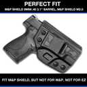 2 x GUN & FLOWER IWB Concealed Carry Polymer Holster for M&P Shield 9mm / .40 3.1'' Pistol, Adj. Cant & Retention | Right Hand