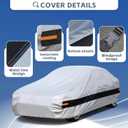 10 Layers Car Cover Custom Fit for Porsche 718, Boxster, Cayman (1996-2025), Waterproof All Weather for Automobiles, Outdoor Full Cover Sun Dust Rain Protection with Cotton, Silver