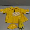 FLAIR GIFTS Yellow Raincoat Goose Outfits Porch Goose Waterproof Clothes with Umbrella Hat Rubber Duckie Fits 23" Geese Statue for Spring Summer Garden Lawn Patio Yard Outdoor Decor (Rubber Duckie)