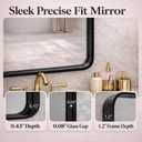 EchosLife 20x30 Black Bathroom Mirror for Wall
Rounded Rectangle Vanity Mirror with Rounded Corners, Metal Framed Wall Mirror for Bathroom, Bedroom, Horizontal or Vertical