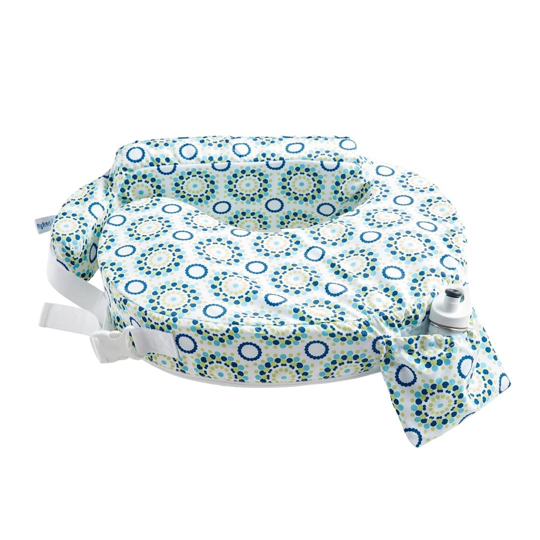 My Brest Friend Original Nursing Pillow Enhanced Ergonomics Essential Breastfeeding Pillow Support For Mom & Baby W/ Convenient Side Pocket, Double Straps & Slipcover, Sparkles