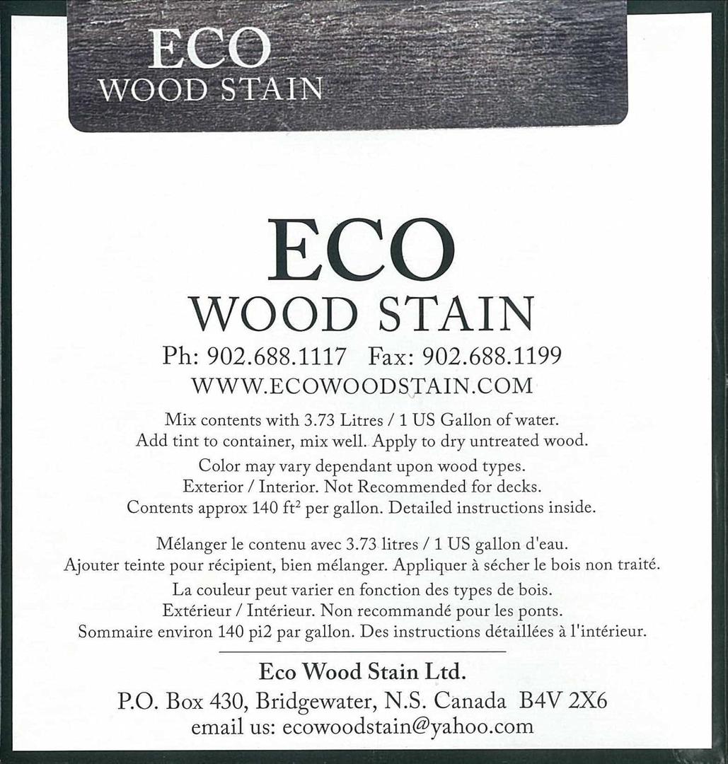 ECO WOOD STAIN Weathered Wood ONE Gallon