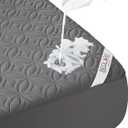 BEDLORE Waterproof Mattress Protector, Queen Size Mattress Pad Noiseless with Deep Pocket 6"-18" Depth, Soft Breathable Dirt-Proof Bed Mattress Cover Washable for Home, Bedroom, Hotel (Gray)