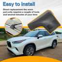 Roof Rack Cover Front Right Side Compatible with Toyota Highlander Xle Platinum 2020-2024 Roof Rack Rail Cover End Cap Roof Luggage Cargo Exterior Shell Trim #PT767-48200-CVRF
