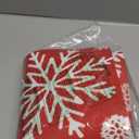 InterestPrint Christmas Red Door Mat Xmas Snowflakes Doormat Washable Floor Mats Outdoor Indoor Non-Skid Area Rug Entry Doormat for Bedroom Living Room Kitchen Nursery, 16" x 24" Inch