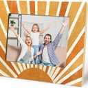 Orange Sun Picture Frames 5x7, Retro Orange Boho Neutral Sun Sunshine Picture Photo Frame for Bohemian Home Bedroom Living Room Desk Table Decor, Boho Photo Frame