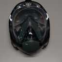 Greatever G2 Full Face Snorkel Mask with Latest Dry Top System,Foldable 180 Degree Panoramic View Snorkeling Mask with Camera Mount,Safe Breathing,Anti-Leak&Anti-Fog (Small-Medium, Black Green)