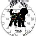 DIY Name Bernedoodle Christmas Ornament, Bernedoodle Ornaments for Christmas Tree, Gifts for Lovers Loss of Pet Sympathy on Mothers Day, Puppy Pet Lover Dog Mom Dad Keepsake Car Hanging Decor