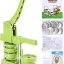 Button Maker Machine 58mm - (3rd Gen) Installation-Free 58mm(2.25in) DIY Pin Badge Button Maker Press Machine Badge Punch Press with Free 100pcs Button Parts&Pictures&Circle Cutter&Magic Book