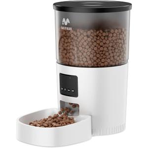 Automatic Cat Feeder - 3L Pet Dry Food Dispenser with Timed Programmable Portion Control, Dual Power Backup, Easy Set Up, 10 Meals Per Day for Cats and PuppiesRemote not Supported (White)
