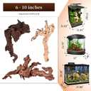 majoywoo Natural Coral Driftwood for Aquarium Decor Fish Tank Decorations, Assorted Driftwood Branch 6-10" 3 Pcs, Reptile Decor