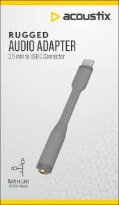 ACOUSTIX RUGGED AUDIO ADAPTER CCY 3,5MM TO USB C  BLACK