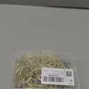 Hotop 60 Pieces 1.26 Inch Metal Drapery Curtain Rings Curtain Hanging Rings and 60 Pieces Metal Drapery Pin Hooks for Drapes Window Door Shower (Gold)