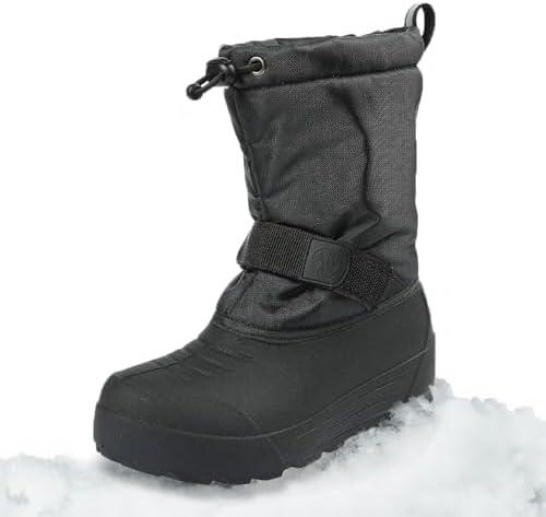 Northside Frosty Insulated Winter Snow Boots for Girls and Boys with Rugged, Water Resistant Nylon Upper, Quick-Drying Lining, Removable EVA Insole, and Durable TPR Outsole - Onyx, 7 Toddler 