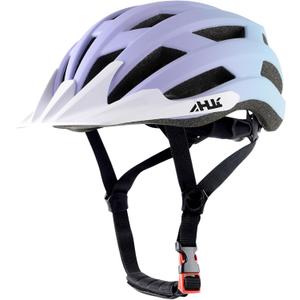 Youth Adult Road Bike Helmet, Men Women Adjustable Mountain Bicycle Helmet with Detachable Visor, 2 Sizes for Age 8-14+ Youth, Kids, Adult (Purple Blue Gradient)