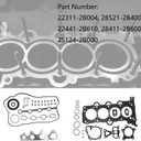 GXARTS 22311-2B004 28521-2B400 Engine Head Gasket kit Compatible with Hyundai Kia Accent Elantra Tucson Veloster Rio Soul 2012 2013 2014 2015 2016 2017 2018 2019 1.6L L4 DOHC G4FC G4FD