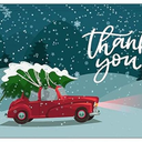 24 Pieces Christmas Thank You Cards Xmas Greeting Cards with Envelopes and Stickers, Christmas Tree Gingerbread Gift Box Holiday Thank You Note Cards Assortment for Xmas Holiday Present, 6 Designs