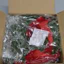 4 Pcs Mini Christmas Wreath for Cabinets Kitchen, 11.5 Inch Small Christmas Wreaths with Christmas Bow & Frosted Berries Pine Tips Pinecones Xmas Hanging Decor for Cabinet Fireplace Windows Indoor