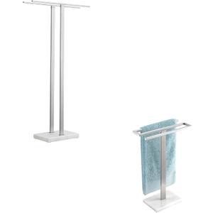 KES Standing Towel Rack 37" H Bathroom Towel Rack Stand & KES Countertop S-Shape Towel Rack, BTH229-2+BTH223-2