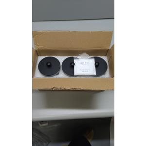 eggs sound 3 Pack Qtip Holder  Bathroom Organizers and Storage, Cotton Round Swab Holder Dispenser Cotton Ball Holder with Tray, Glass Apothecary Jars with Lids, Floss Pick Containers  ms black