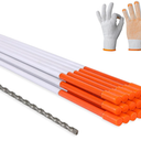 58Inch 5FT Reflective Driveway Markers Solid Snow Stakes 20 Pack