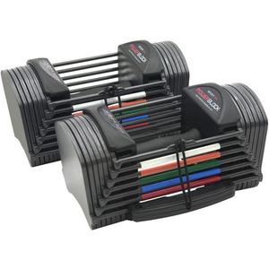 PowerBlock Sport 24 Adjustable Dumbbells, 3-24 lb. Durable Steel Build, Innovative At Home Workout Equipment, All-in-One Strength Training (Grey)