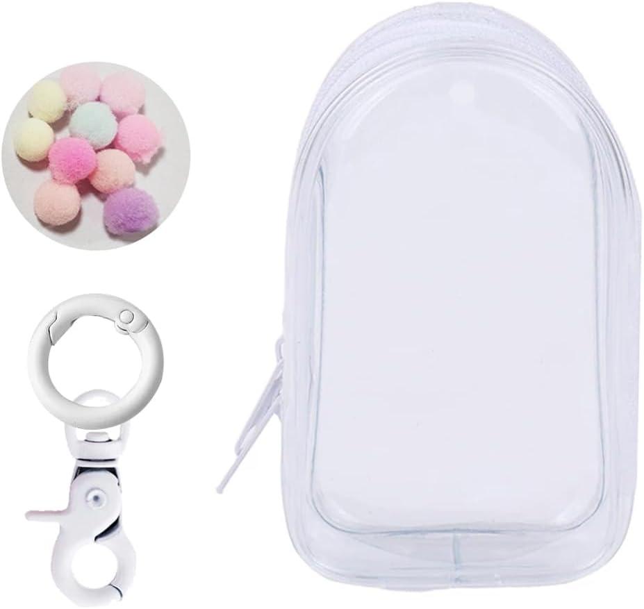 Clear Doll Display Bag Keychain Portable Hanging Figure Storage BagMystery Box Organizer Dustproof Collectibles Display Case for Showing Off Blind Boxes Mini Figures (Cabin)