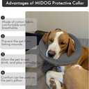 MIDOG Inflatable Dog Neck Donut Collar Alternative After Surgery, Soft Protective Recovery Cone for Small Medium Large Dogs and Cats Puppies - Alternative E Collar (Gray, XL)
