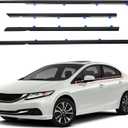 Car Window Weather Stripping Molding Trim Belt,Compatible with Honda Civic 2012-2015 4-Door Sedan,Replace#72450-TR0-A01 72410-TR0-A01 72950-TR0-A01 72910-TR0-A01