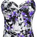 Women's Underwire Tummy Control Swimsuit Top with Push Up - No Bottom Included (Large)
