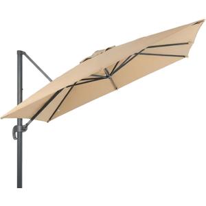 BPS 10'x10' Cantilever Umbrella Replacement Canopy for 8 Ribs Square Offset Umbrella, Outdoor Canopy Replacement for Patio Parasol, Canopy Only (Coastal Khaki)