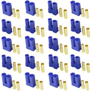 10 Sets EC5 Battery Connector Adapter Gold-Plated 5mm Banana Plug Bullet Male Female Connector for RC ESC Lipo Battery