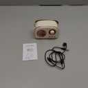 Mini Cute BT Speaker, T20 Small Vintage Cordless Speaker with Decor Aesthetic for Bedroom, Desk, Office Support TF Card USB Drive AUX Audio TWS, Gift for Women Teen Girls White