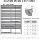 Joydeco No Drill Zebra Blinds for Windows, Cordless Day & Night Dual Sheer Roller Shades, Easy Installation, Free-Stop Lift System, Light Filtering Privacy Blinds for Home(Grey,33" W x 75" H)
