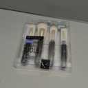 BS-MALL Soft Professional Makeup Brush Set - 4 Pcs Travel-friendly Brushes Including Foundation Brush for Liquid Makeup, Powder Brush & Blush Brush, Daily use (Black Silver)