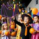 WERNNSAI Halloween Pinata - Halloween Party Decoration Scary Hallo-ween Pinata for Kids Baby Hallo-ween Costumes Party Purple Evil Bat Design Hallows Eve Decor Favor with Bat & Blindfold