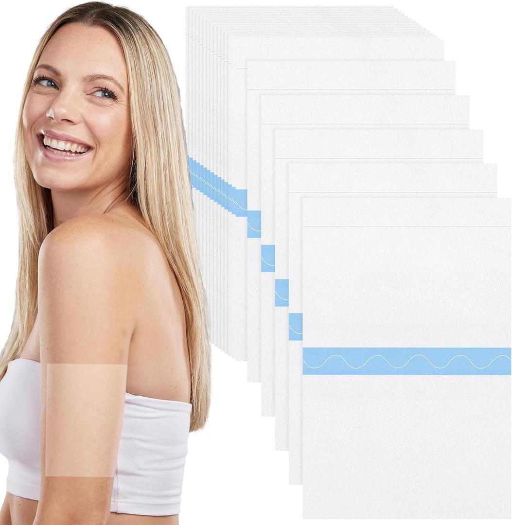 Maitys 30 Pcs Arm Lifts Tapes 5 x 7 Inch Thigh Lifts Invisible Waterproof Transparent Cellulite Adhesive Body Tape for Women Skin Arm Leg Abdomen