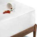 Bioweaves Organic Cotton Jersey Waterproof Mattress Protector Queen | 60" x 80" | GOTS Certified Mattress Cover with Jersey Cotton Skirt, Breathable & Noiseless Top Layer, 17 Inch Deep Pocket, White