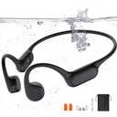 Swimming Headphones,Bone Conduction Headphones Bluetooth 5.4,IPX8 Waterproof,32G Memory Sports Headphone,Underwater Headphone with MP3-Player for Swim,Open Earphones for Swimming (Black X20)