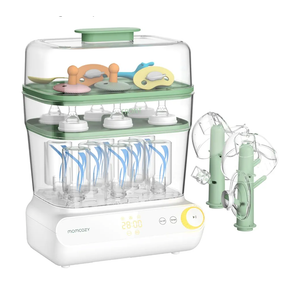 Momcozy 3 Layers Large Bottle Sterilizer and Dryer, Fast Sterilize and Dry, Universal Bottle Sterilizer for All Bottles & Breast Pump Accessories, Touch Screen & Auto-Off Bottle Sanitizer