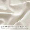 Natural Pinch Pleated Linen Curtains 84 Inch Long 2 Panels for Living Room Bedroom Country Farmhouse Thick Linen Textured Semi Sheer Back Tab Pinch Pleat Hooks Rings Window Curtain Birch Cream 7 FT