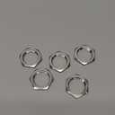 5Pcs/Set M22 x 1.5mm Hex Lock Nut Pipe Fitting Female 304 Stainless Steel Metric Fine Thread Hexagon Nuts (Size: S27 H5)