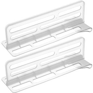 BESTOYARD 2Pcs Refrigerator Divider for Glass Shelves Organization Adjustable Freezer Cupboard Cabinet Drawer Fridge Shelf, Multifunctional Partition, Easy to Clean Grid Separator